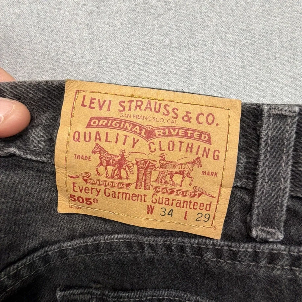 Vintage Levi's 505 Black‎ Jeans Men's 34x29 (Fits 31x27) Y2K 2000